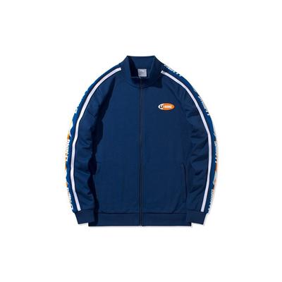 Li Ning Letter Print Stand Collar Casual Jacket Unisex Jacket Navy-Blue AWDQ368-10