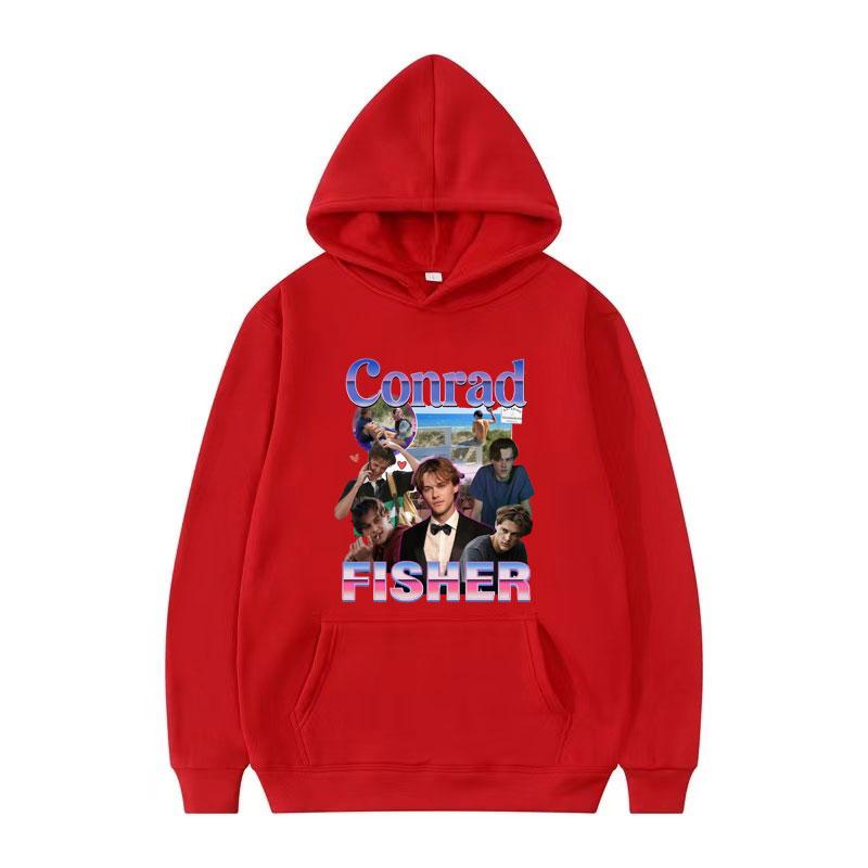 Team Conrad Cousins Beach Graphic Sweatshirt Men's Clothing Conrad Fisher Movie Y2k Hoodie Long Sleeve Comfort Oversized Hoodies