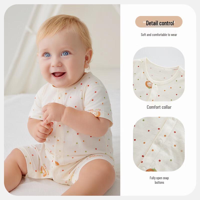 Labby Baby Unisex Short Sleeve Cotton Romper Bodysuit