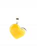 Amber Pendant Charm Heart Silver Little Heart