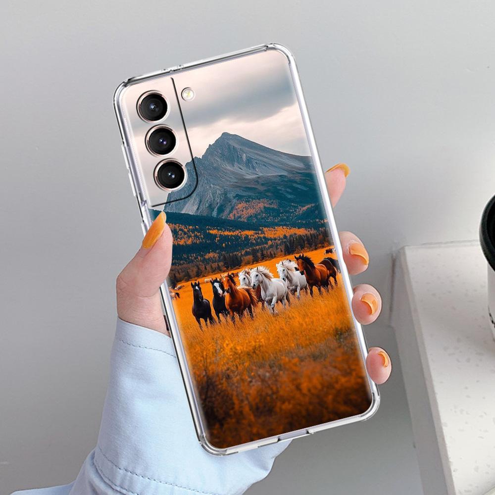 Phone Case For Samsung Galaxy S26 S25 S24 S23 S22 Ultra S20 S21 FE 5G Plus Soft Clear Cover Mountain Peaks Landscape