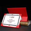 A4 Leather Honor Certificate Stand with Hot Stamping Customization