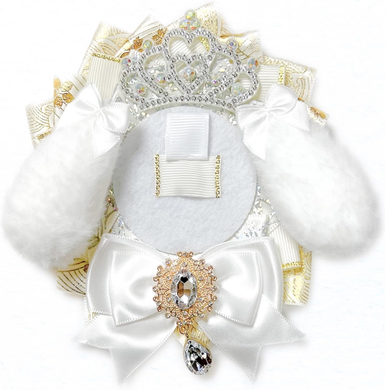 

[efShop] Розета Itasha для значків-кнопок [Білі вушка кролика x Крапчастий візерунок] Значок-кнопка Кролик Oshikatsu 57 мм 76 мм (Білий, Візерунок краплі)