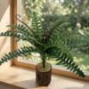 16 Leaves Fake Fern Plant Real Touch Artificial Palm Tree Fake Boston Fern Leaves  Wall Decoration