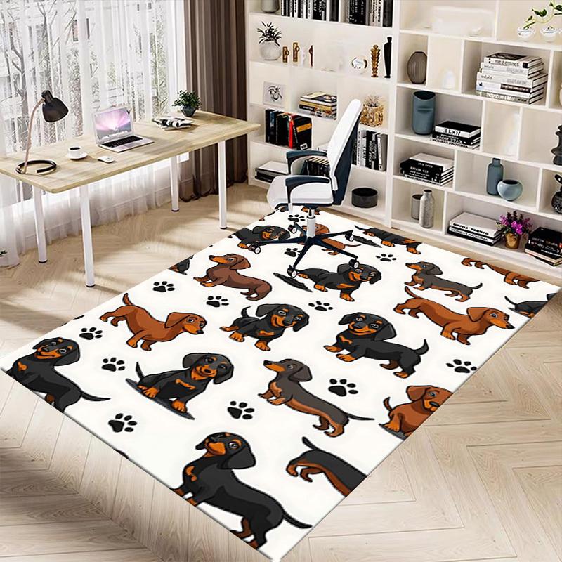 1PC Dachshund paw prints Extra Large Non-Slip Floor carpet, Office, family, bedroom, Studio - Large Area RugJ0398