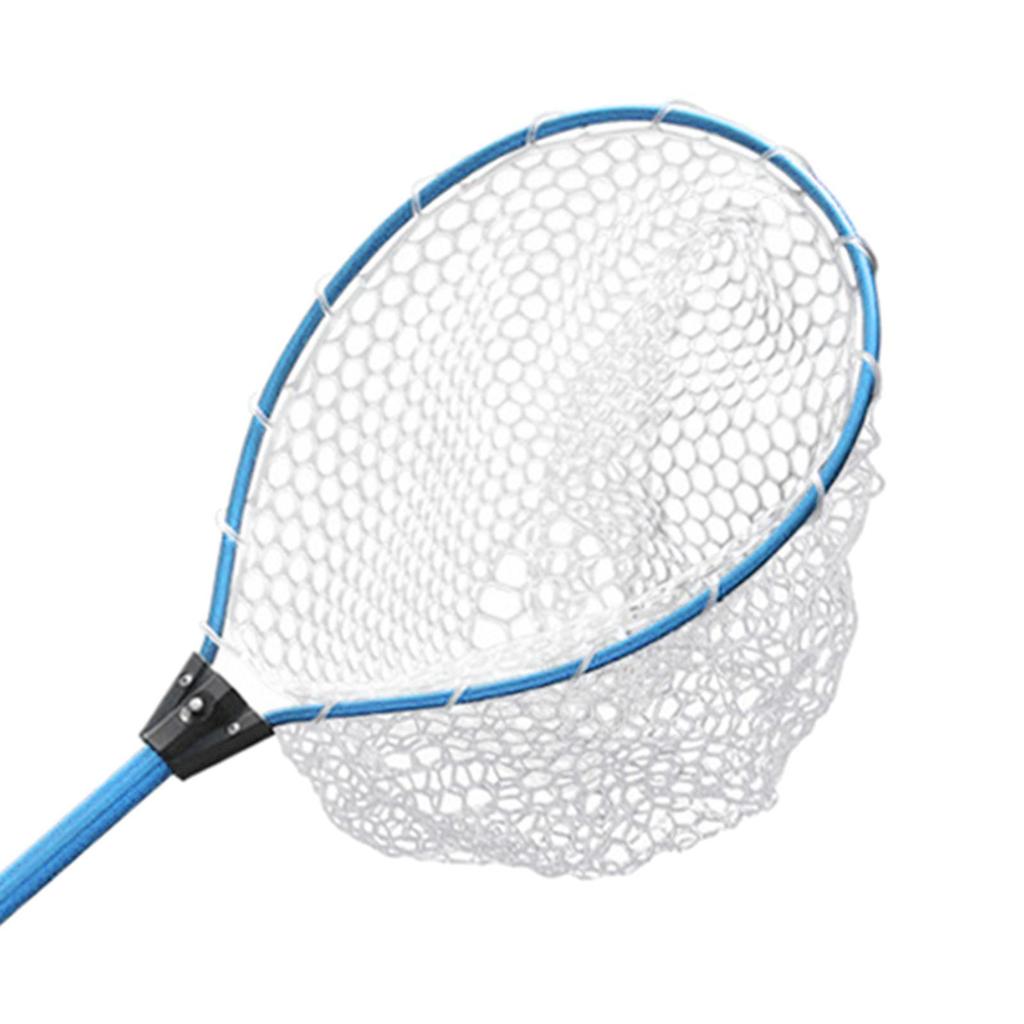 Folding Fishing Brail Landing Net Stainless Steel Triangle Frame Large Dense Landing Dip Foldable Fishing Accessories