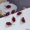 10Pcs Diy Earring Necklace Bracelet Accessories Simulation Red Cardiac Organ Resin Charms Hallowmas Pendant For Jewelry Making