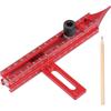 A96I-4 Sided Scribing Tool, Aluminum Alloy 4 Sided Scale Guiding Ruler, Leveling Ruler With Magnetic Base,For DIY,Woodworking