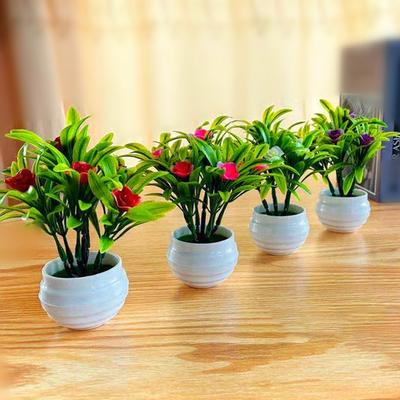 Wedding Artificial Flower With Pot Courtyards Decor Fake False
