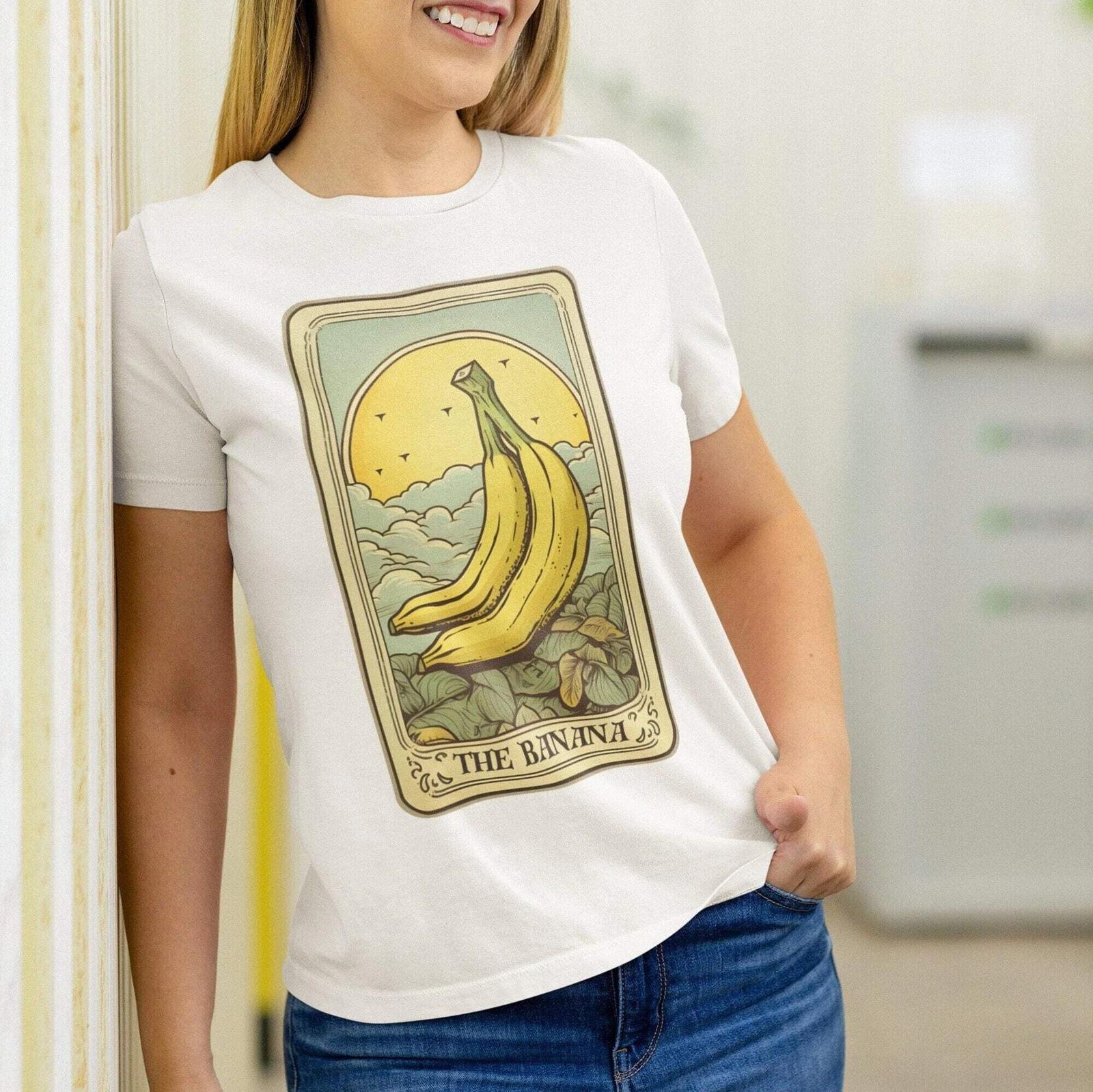 Banana Shirt, The Banana Tarot Card Shirt, Banana Lover Gifts Fruit T-shirt 2XL