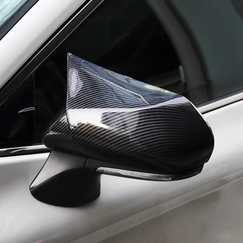 For Toyota Camry XV70 2018- Carbon Fiber Car Rearview Mirror Cover Side Wing Cap Shell Protective Case Accessories
