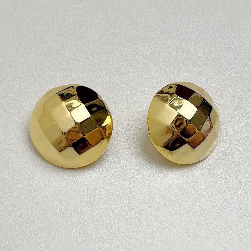 Niche Style Fashion Minimalist Mirror Female Shining Annual Meeting Geometry Golden Pair