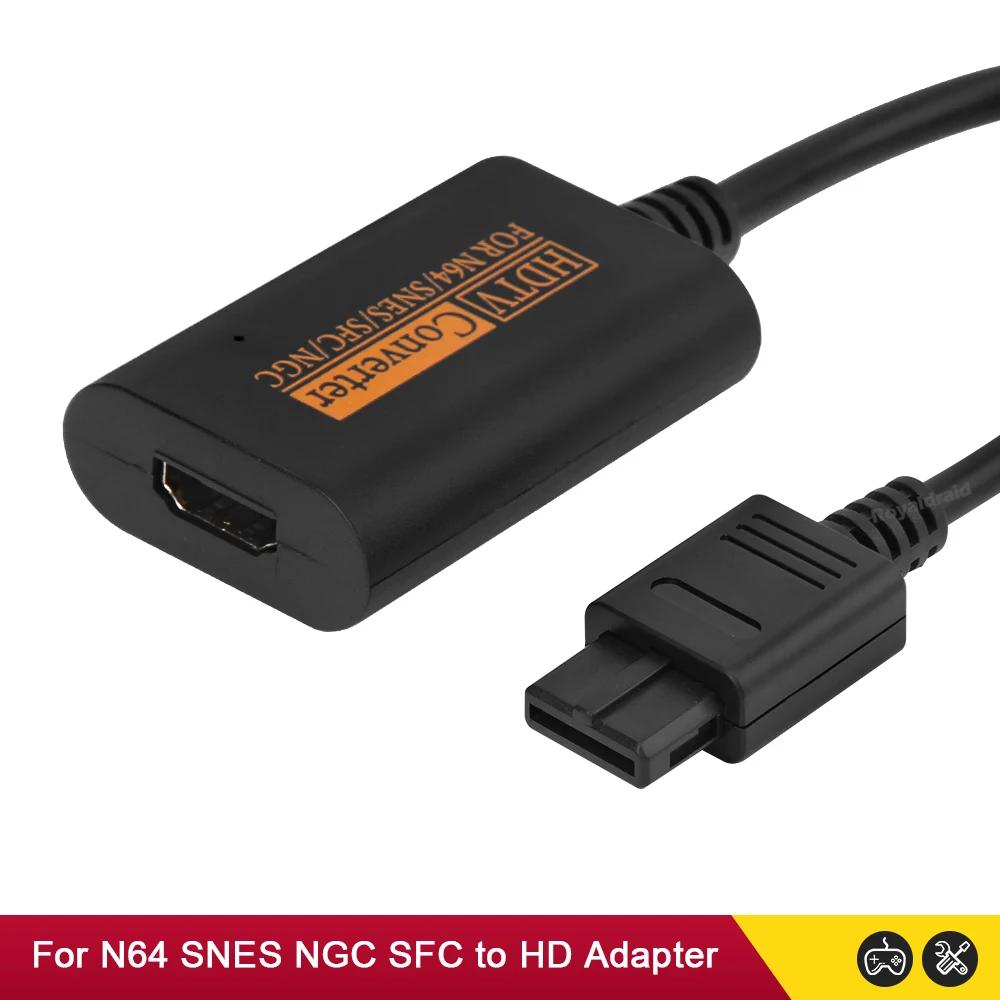 För N64 Till HDMI-kompatibel Omvandlare Adapter Full Digital 720P HDTV Gamecube SNES GC Plug Play Ingen Extern Ström Krävs
