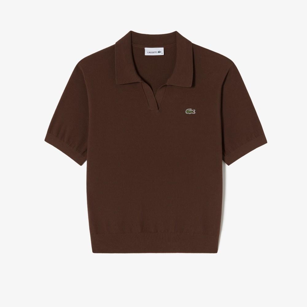 Lacoste Women's Open Collar Pique Sweater Polo Shirt PF300E-56GLFA