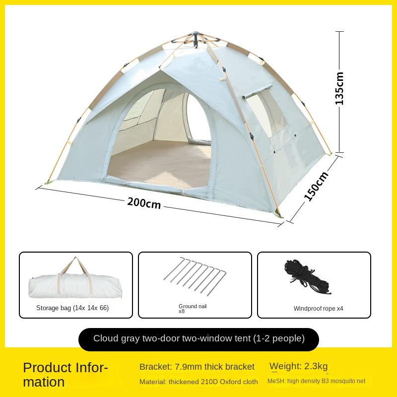

Палатка для кемпинга на открытом воздухе, для 3-4 человек, для пляжа, автоматическая, портативная, складная, быстро открывающаяся, для парка, для кемпинга, защита от солнца и дождя tent