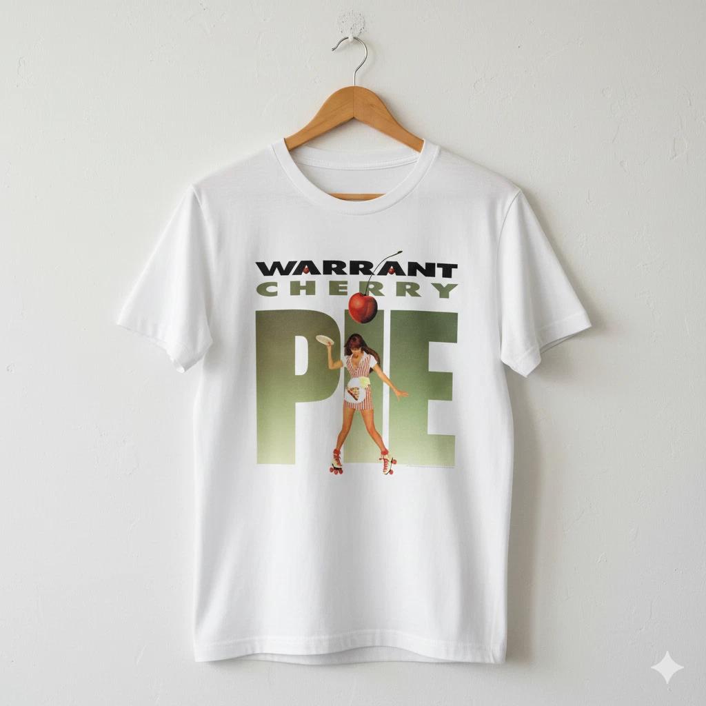 Unisex Adult Casual Music Warrant Cherry Pie Graphic T-Shirt 80s Ha... XXL