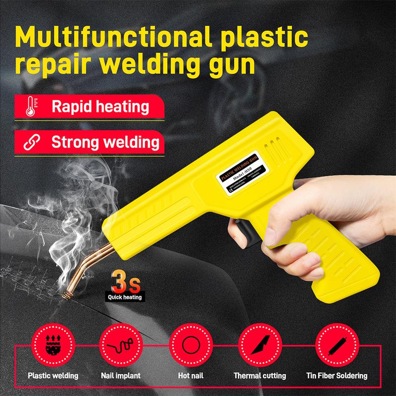 50/100W Hot Stapler Plastic Welder Kit, 200-1000PCS Staples, Plastic Welder Gun for Car Bumper Repair, Plastic Repair Kit