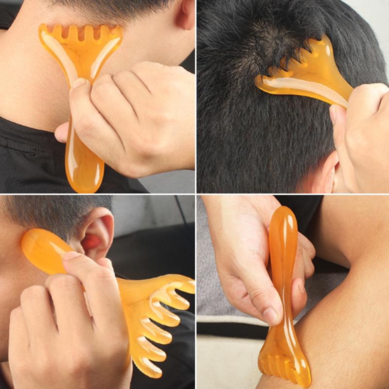 Head Massager Resin Deer Antlers Scalp Massage Gua Sha Head Relax Relief Stress Improve Sleep Scalp Scraping Massager