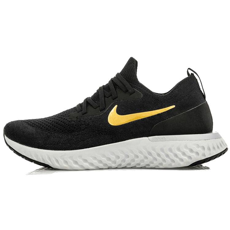 New Nike Epic React Flyknit Black Gold Women's AQ0070-013