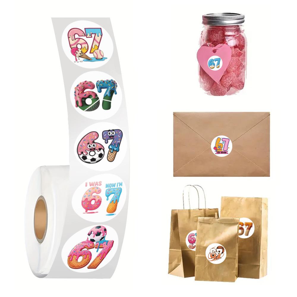 500 Stück Rolle Sechs Sieben Rolle Aufkleber Graffiti Lustig Anime Aufkleber DIY Spielzeug Laptop Telefon Gepäck Kühlschrank Auto Wasserdicht Kinder Geschenke