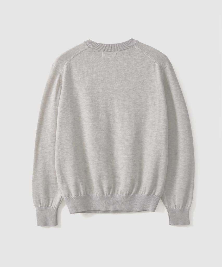 ASP Essential Cotton Crew Neck Knit Oat Milk