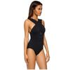 European & American Women's Plus Size Deep V Cross-Back Swimsuit