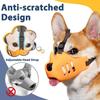 Dog Muzzle Breathable Silicone Cage Mouth Cover To Prevent Biting and Chewing, Funny Rhino Muzzle with Adjustable Head Strap