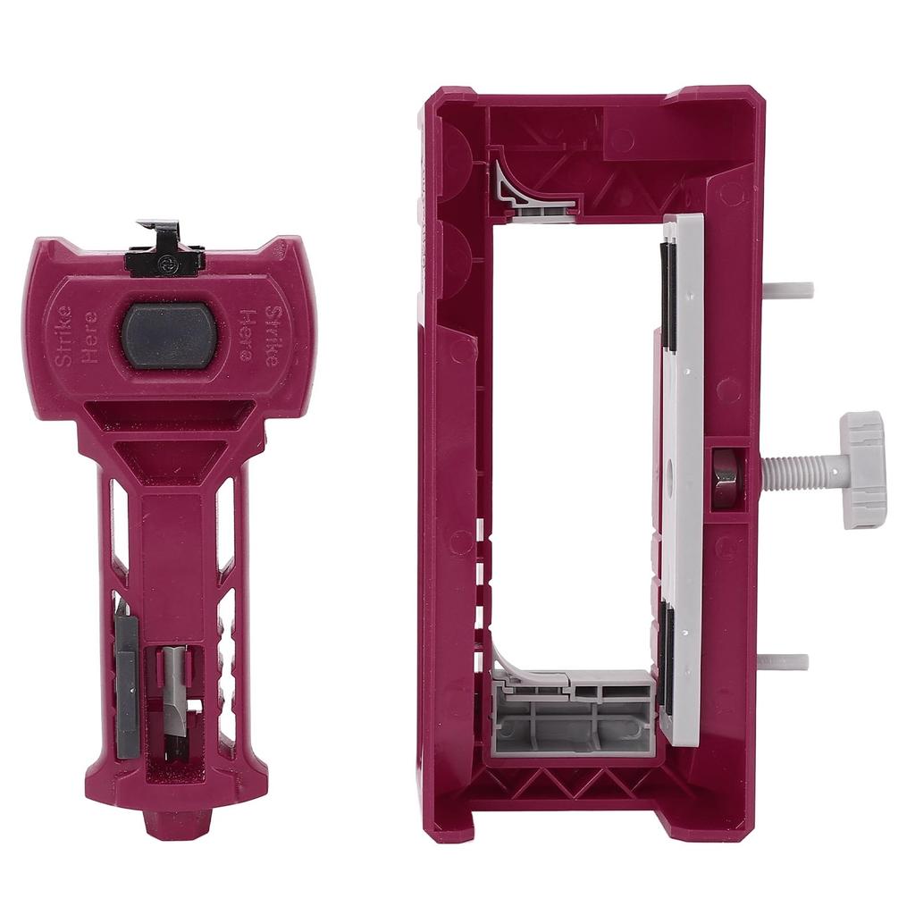 Door Hinge and Latch Installation Kit Plastic Red Accurate Door Hinge Mortiser Template for 1 38in