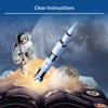 Ravensburger 3D Apollo 11 Saturn V 440 Fertig 11545 Alter 3D Geschenk Puzzle, Rakete, Teile, Größe 98,1 cm hoch, 7, 8+ [Puzzle, Puzzle,
