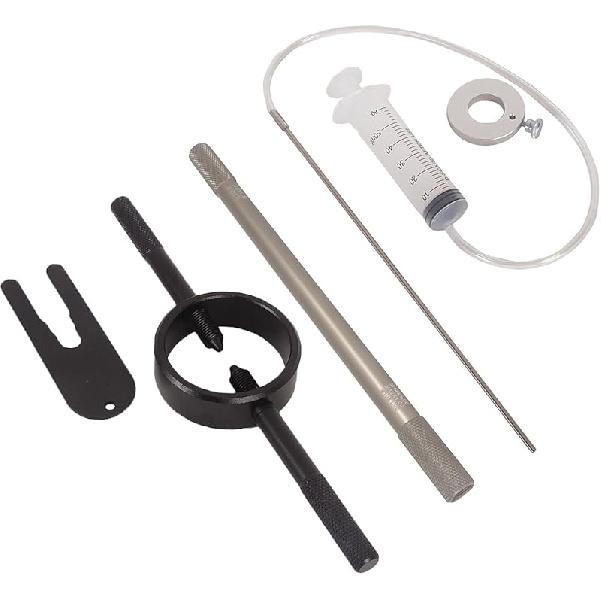 Motorcycle Fork Service Tool Kit, 3PCS Fork Maintenance Tool Set Fork Oil Level Tool, Fork Spring Compressor, And Damper Rod Bleed Tool