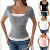 European & American Lace Style Two-Piece Short-Sleeve T-shirt - Summer Sweet & Spicy Look for Women