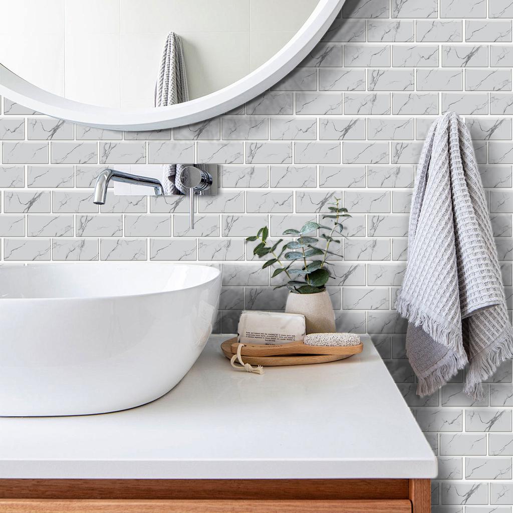 25Stlye Marble Simulated Brick Pattern Wall Sticker Self-adhesive Waterproof Room Decoration Sticker Wall Decoration