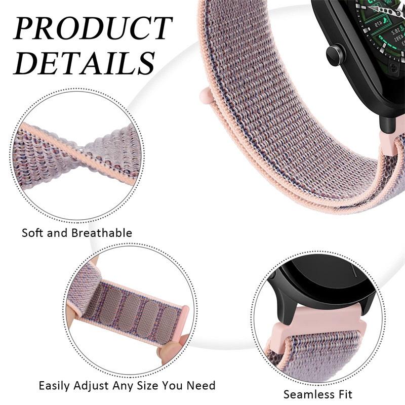 20mm Nylon Loop Strap For Samsung Galaxy Watch 7 FE 6 5 4 40mm 44mm 5Pro Watchband Belt Replacement Band