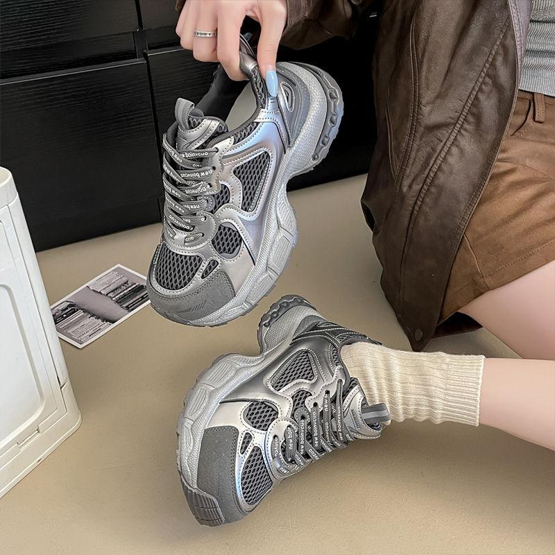 Dad Shoes Women's New Spring and Autumn Thick-soled Ultra-light Soft-soled Fashion Casual Sports Shoes Ins Shoes