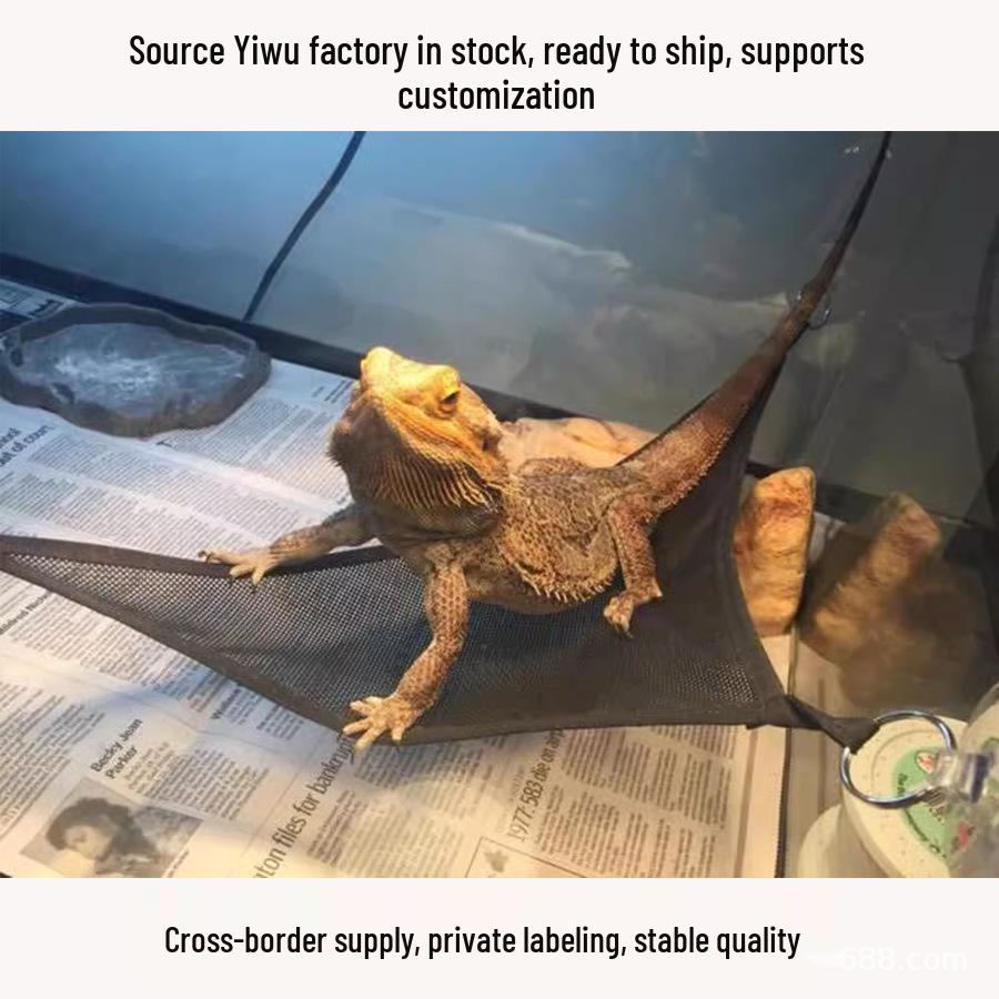 Echsen- & Kleintier-Hängematte - Atmungsaktives Kletternetz und Spielzeugschaukel für Reptilien