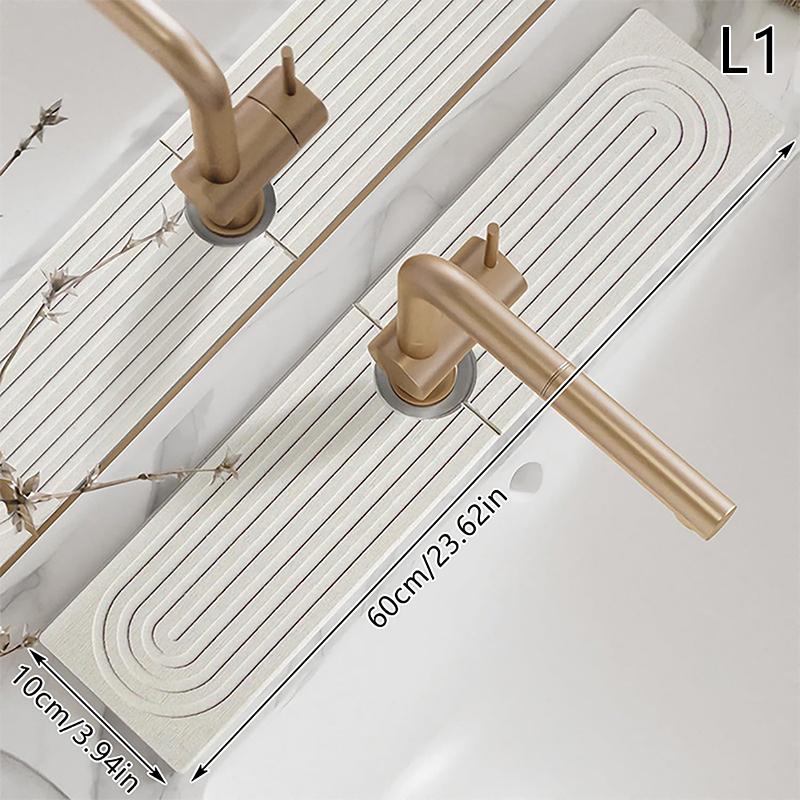 1 Pc Diatom Mud Water-absorbing Quick-drying Hard Mat Faucet Mat For Kitchen Sink Splash Guard Kitchen Bathroom Sink