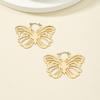 Elegant Hollow Butterfly Bowknot Earrings: High-End Metal Fashion for Women