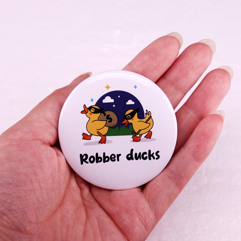 Bandit Duck Pin Badge Brooch