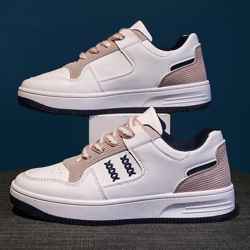 

Модне жіноче взуття Зручні кросівки На товстій підошві Маленькі білі туфлі для жінок Осінь Зима 2023 Повсякденне спортивне взуття для бігу 40 рожевий