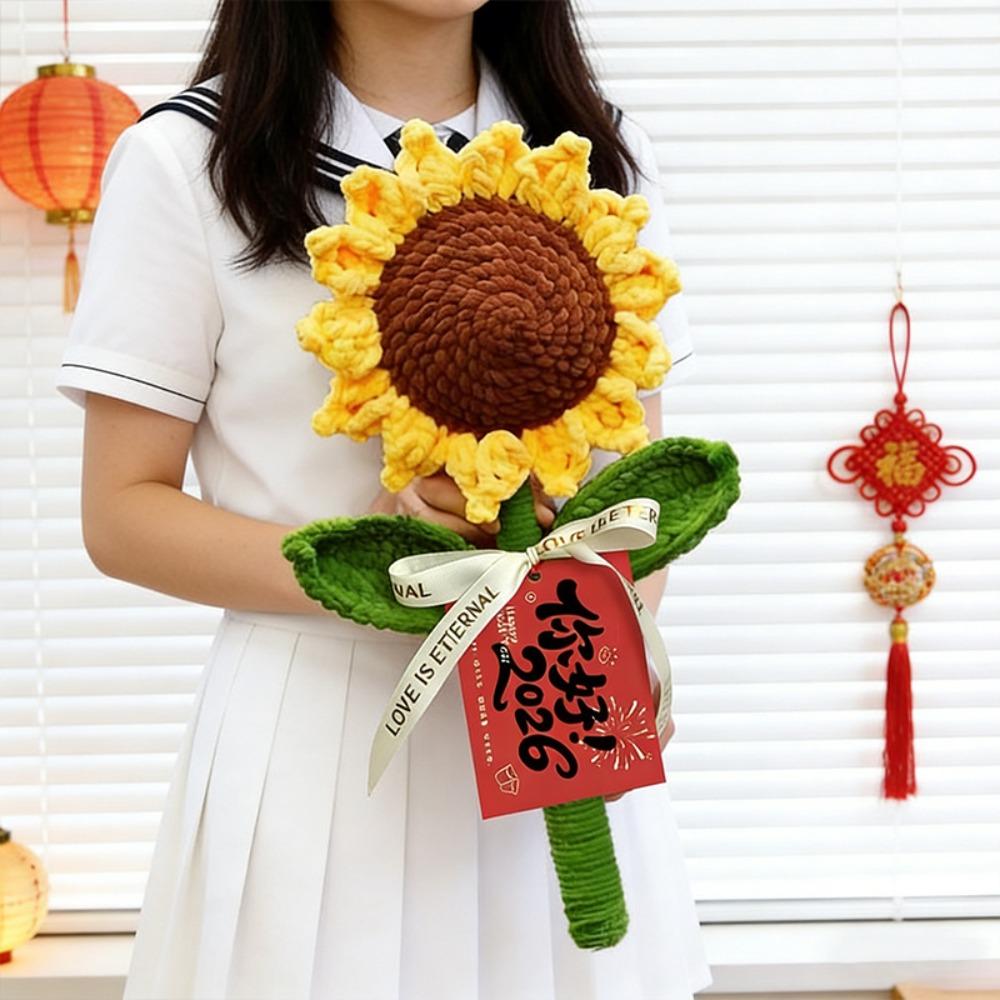 Finish Product Knitted Rose Creative Crochet Handmade Knitted Rose  Gift For Couples Style 7