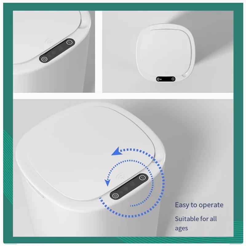Intelligent Sensor Trash Can Automatic Flip Lid Garbage Classification Household Office Kitchen Bathroom and Medical Trash Can