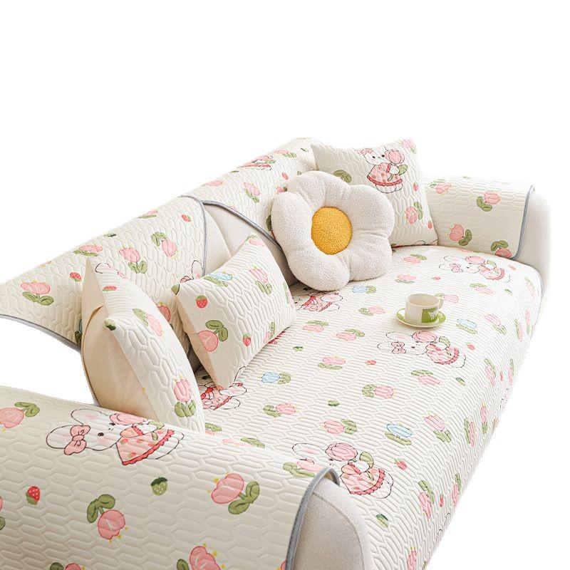 Latex Ice Silk Sofa Cushion Summer Summer Seat Cushion Fixed Non-Slip  New Cover Sofa Mat Cushion