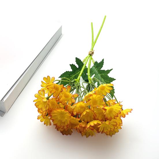 Künstliches Kamillenbündel Künstliche Kamillenblüten mit biegsamen Stielen UV-beständige realistische Kunstblumen für Zuhause Vase Garten Hochzeitsdeko