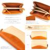 Feee Long Wallet for Men and Women, Genuine Tochigi Leather and Natural Wood, Round Zipper, Made In Japan [FE-3201] (Mocha (Cypress))