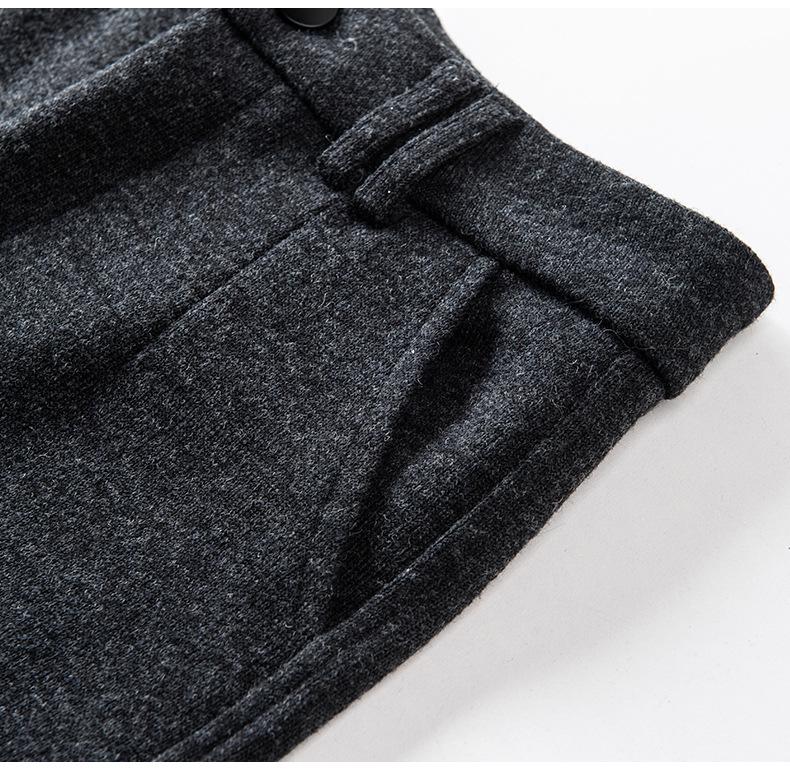 2026 Spring/Fall Women's High-Waisted Wool Wide-Leg Cropped Pants Nine-Tenths Length