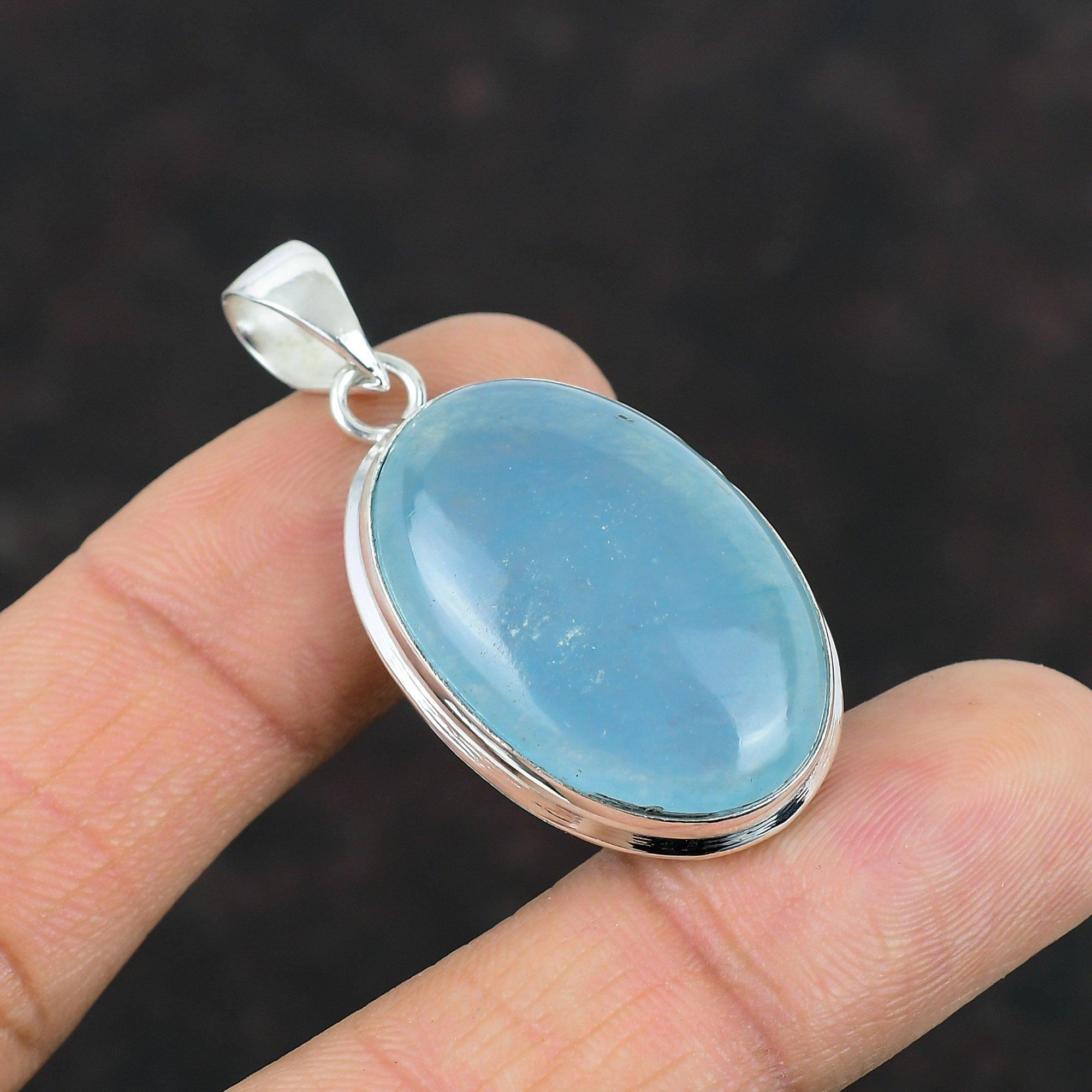 

Подвеска из драгоценного камня с аквамарином Изящные ювелирные изделия ручной работы Подвеска из стерлингового серебра 925 пробы Элегантная подвеска Ювелирные изделия из натурального аквамарина Подарки на помолвку