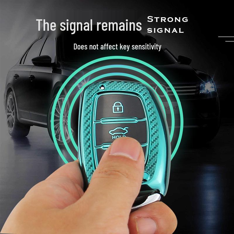 Hyundai Mistra B Carbon Fiber TPU Car Key Cover