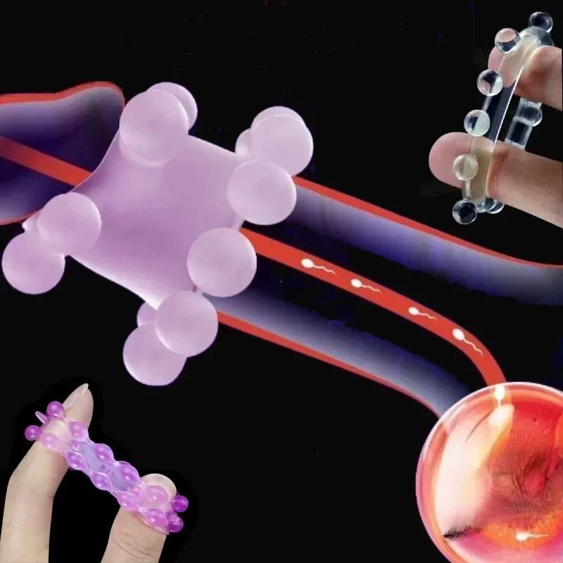 3pcs/set Penis Ring Enhance Dick Erection Delayed Ejaculation Cock Enlargement Lasting Semen Lock Ring Adult Sex Toys