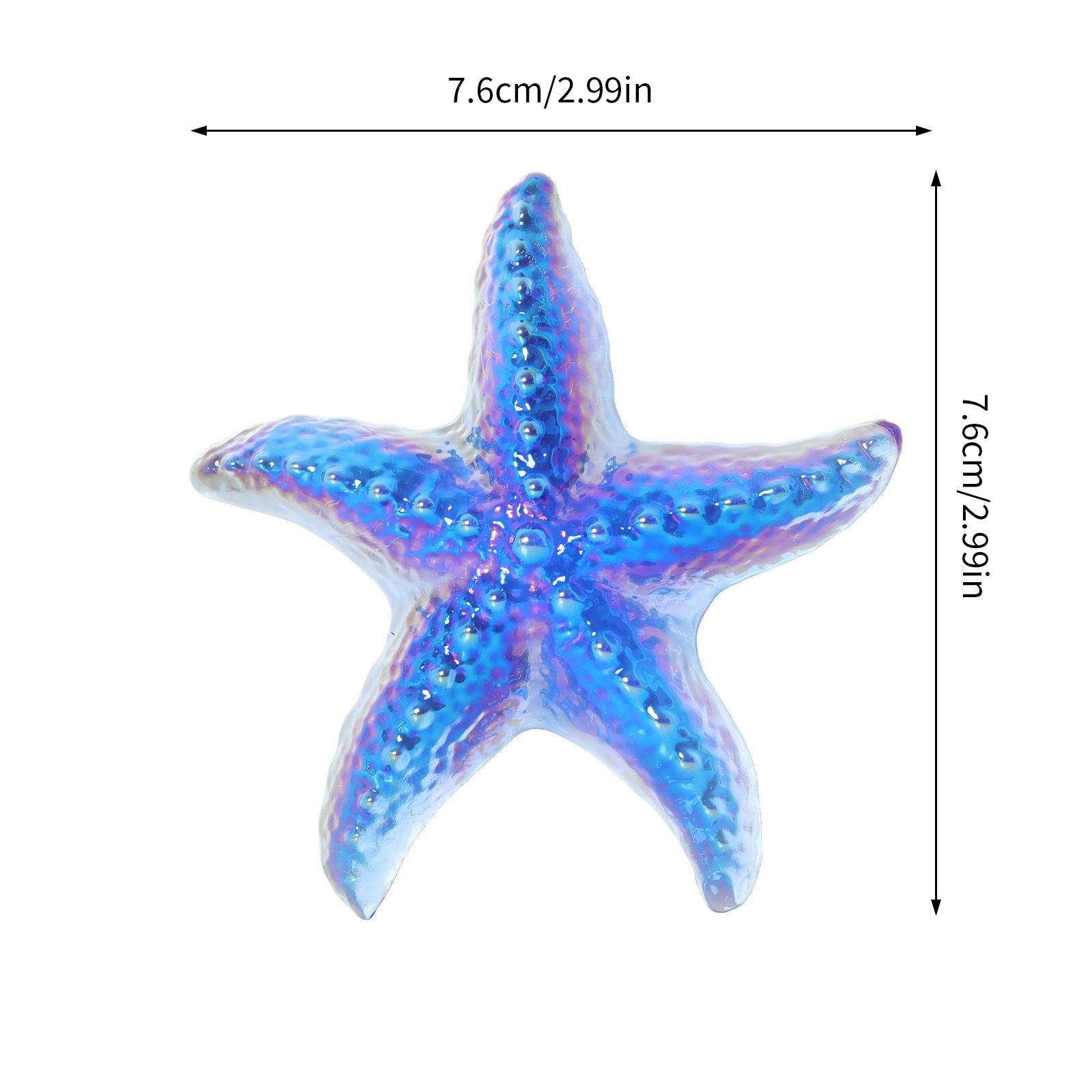 Crystal Sea Animals Ornament for Aquarium Decors Glass Starfishs Statues Collectibles Gift Glass Starfishs Figurines синий