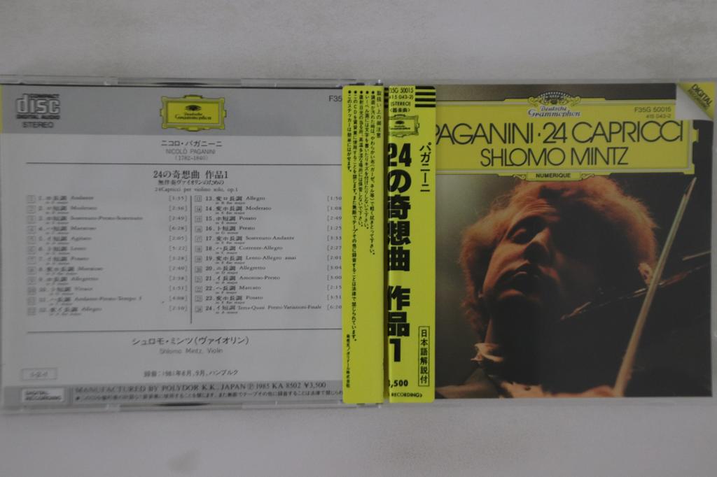 CD SHLOMO MINTZ - Nicolo Paganini 24 Capricci Per Vio F35G50015 POLYDOR Japan Obi Classical Used